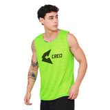 Chaleco deportivo reversible verde neon naranja
